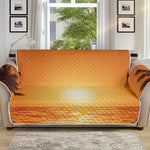 Palm Tree Beach Sunset Print Sofa Protector