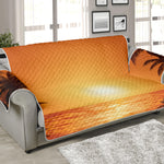 Palm Tree Beach Sunset Print Sofa Protector