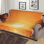 Palm Tree Beach Sunset Print Sofa Protector