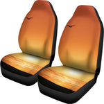 Palm Tree Beach Sunset Print Universal Fit Car Seat Covers