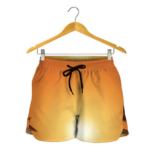 Palm Tree Beach Sunset Print Women's Shorts