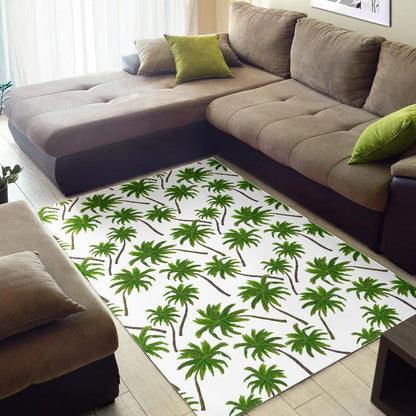 Palm Tree Pattern Print Area Rug GearFrost