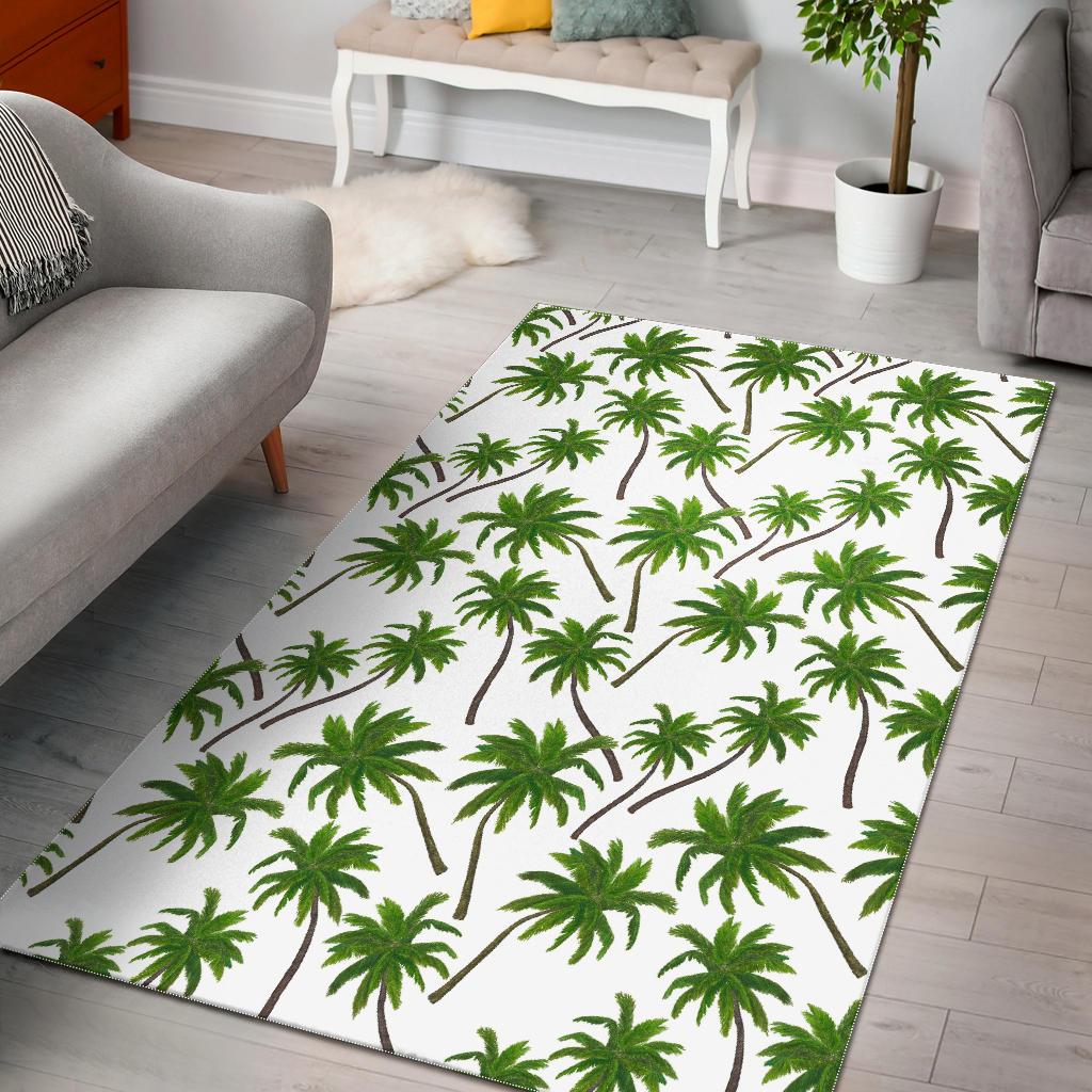 Palm Tree Pattern Print Area Rug GearFrost