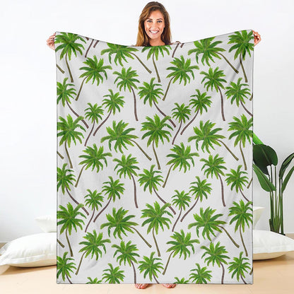 Palm Tree Pattern Print Blanket