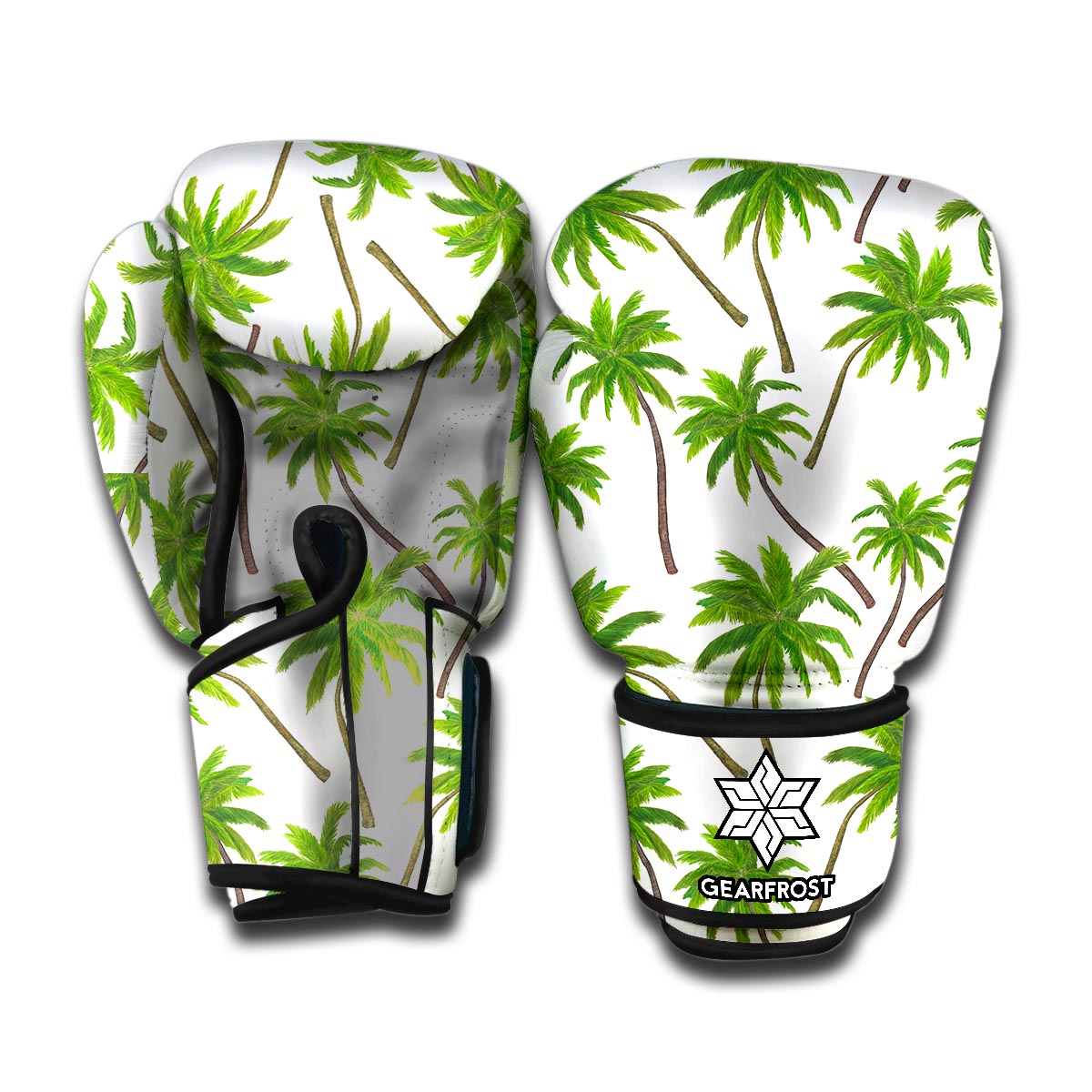 Palm Tree Pattern Print Boxing Gloves