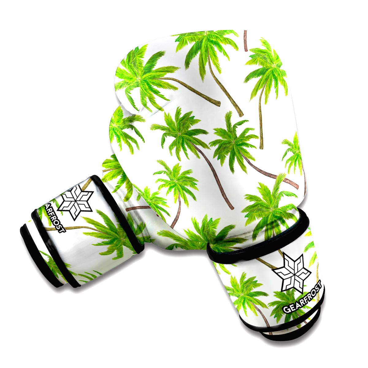 Palm Tree Pattern Print Boxing Gloves