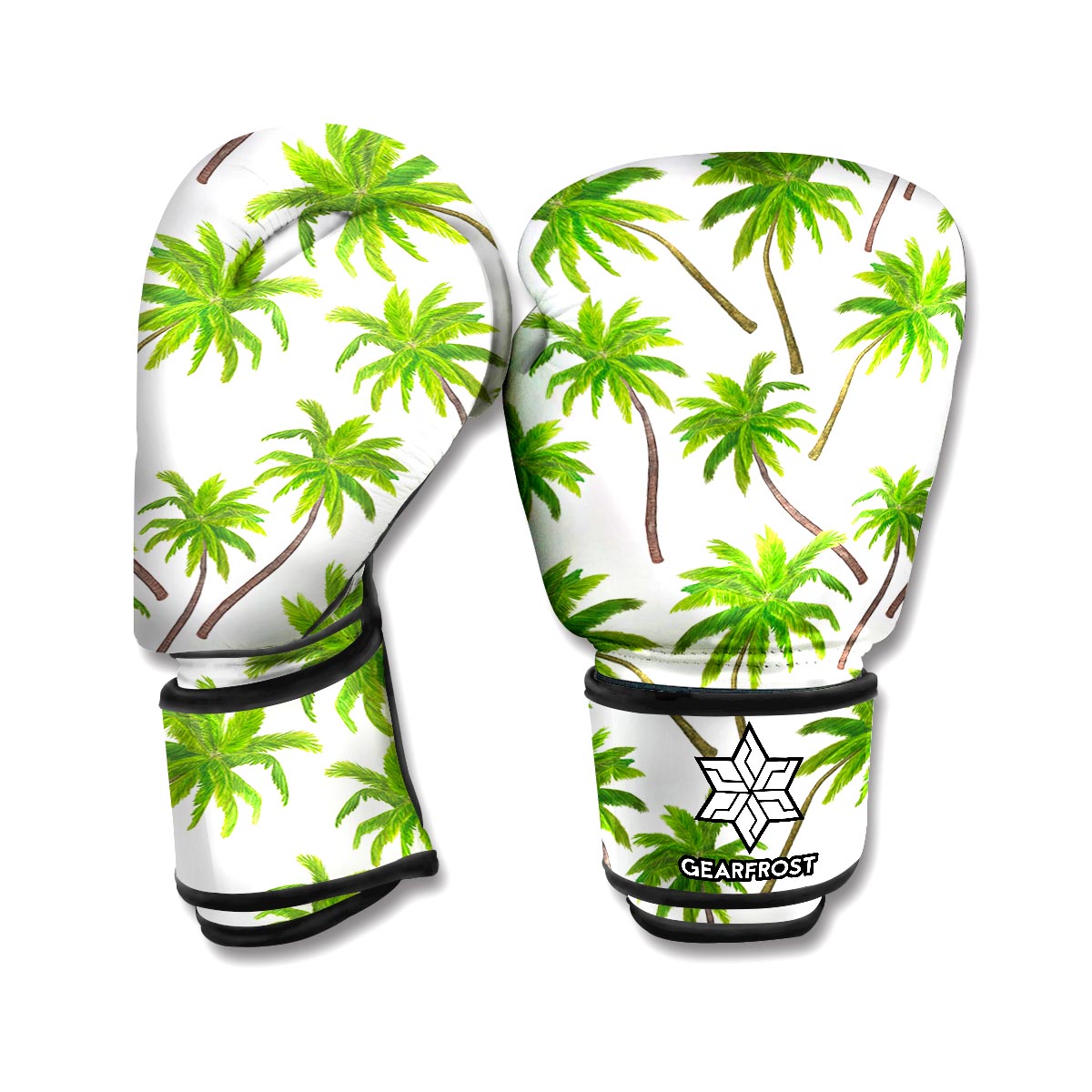 Palm Tree Pattern Print Boxing Gloves