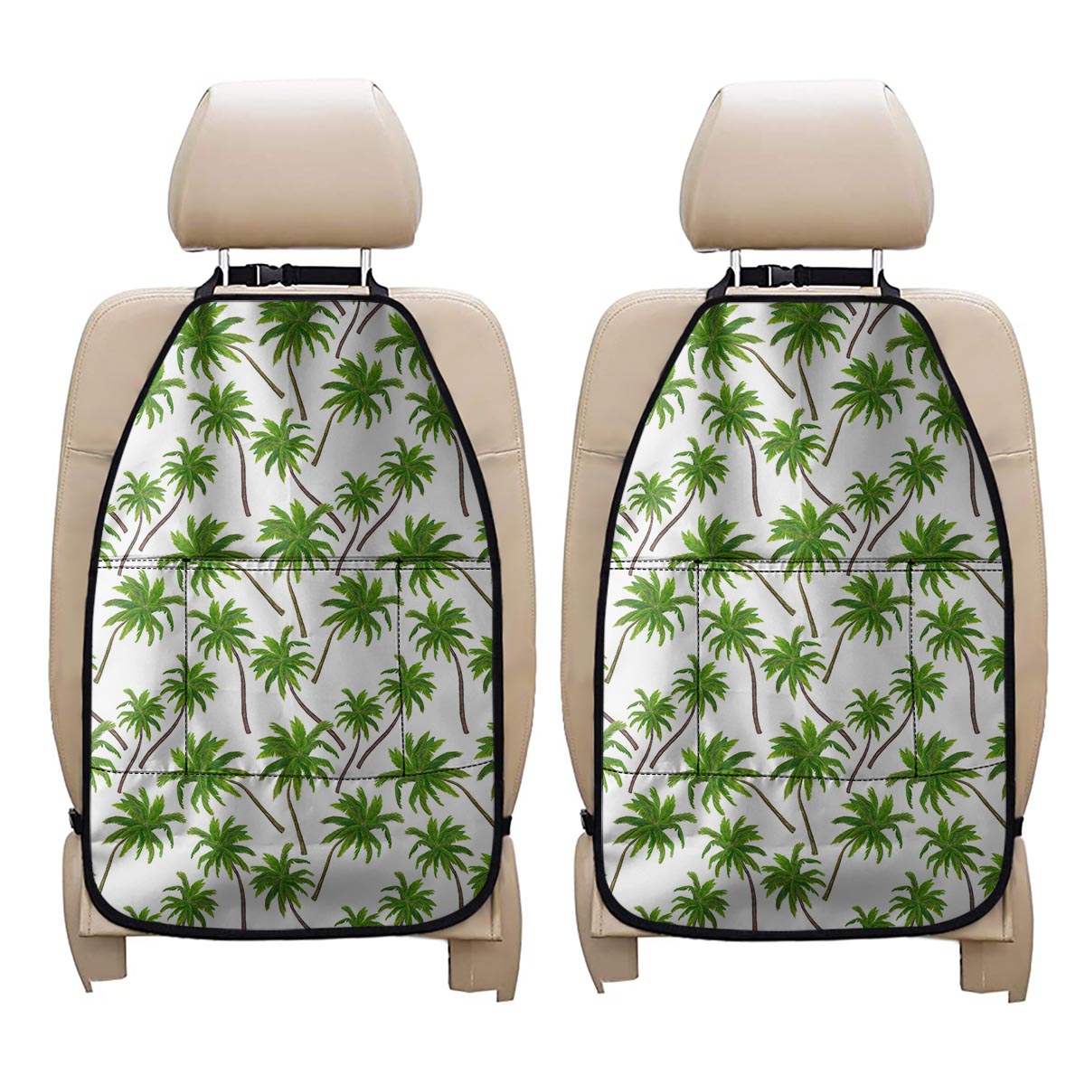 Palm Tree Pattern Print Car Seat Organizers