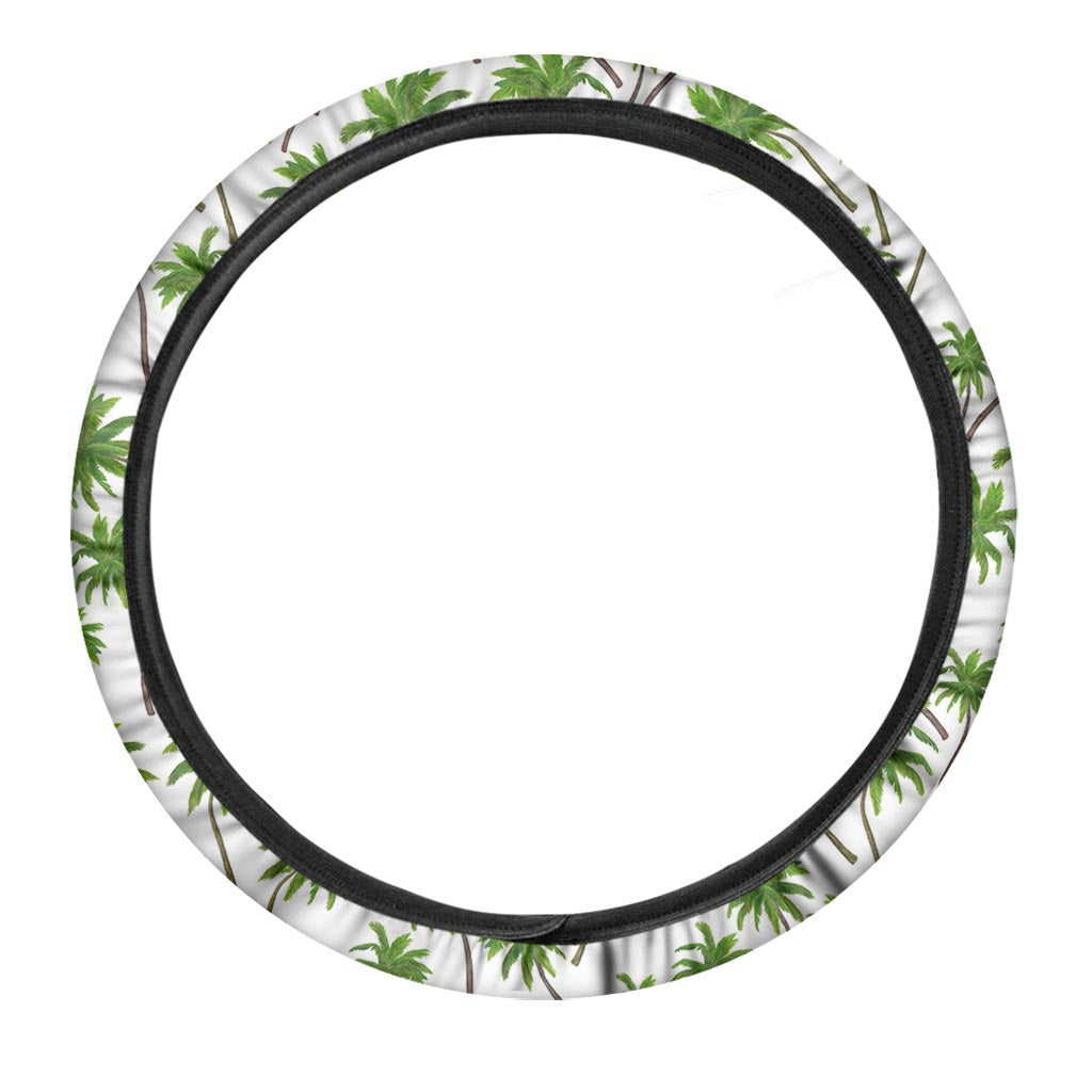 Palm Tree Pattern Print Car Steering Wheel Cover