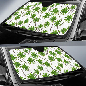 Palm Tree Pattern Print Car Sun Shade GearFrost