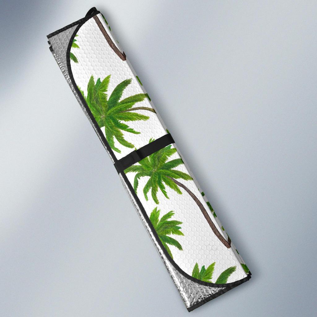 Palm Tree Pattern Print Car Sun Shade GearFrost