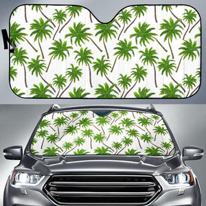 Palm Tree Pattern Print Car Sun Shade GearFrost