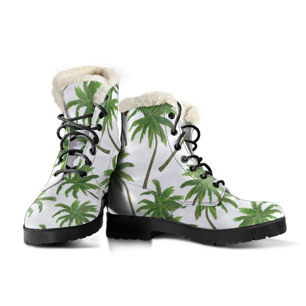 Palm Tree Pattern Print Comfy Boots GearFrost