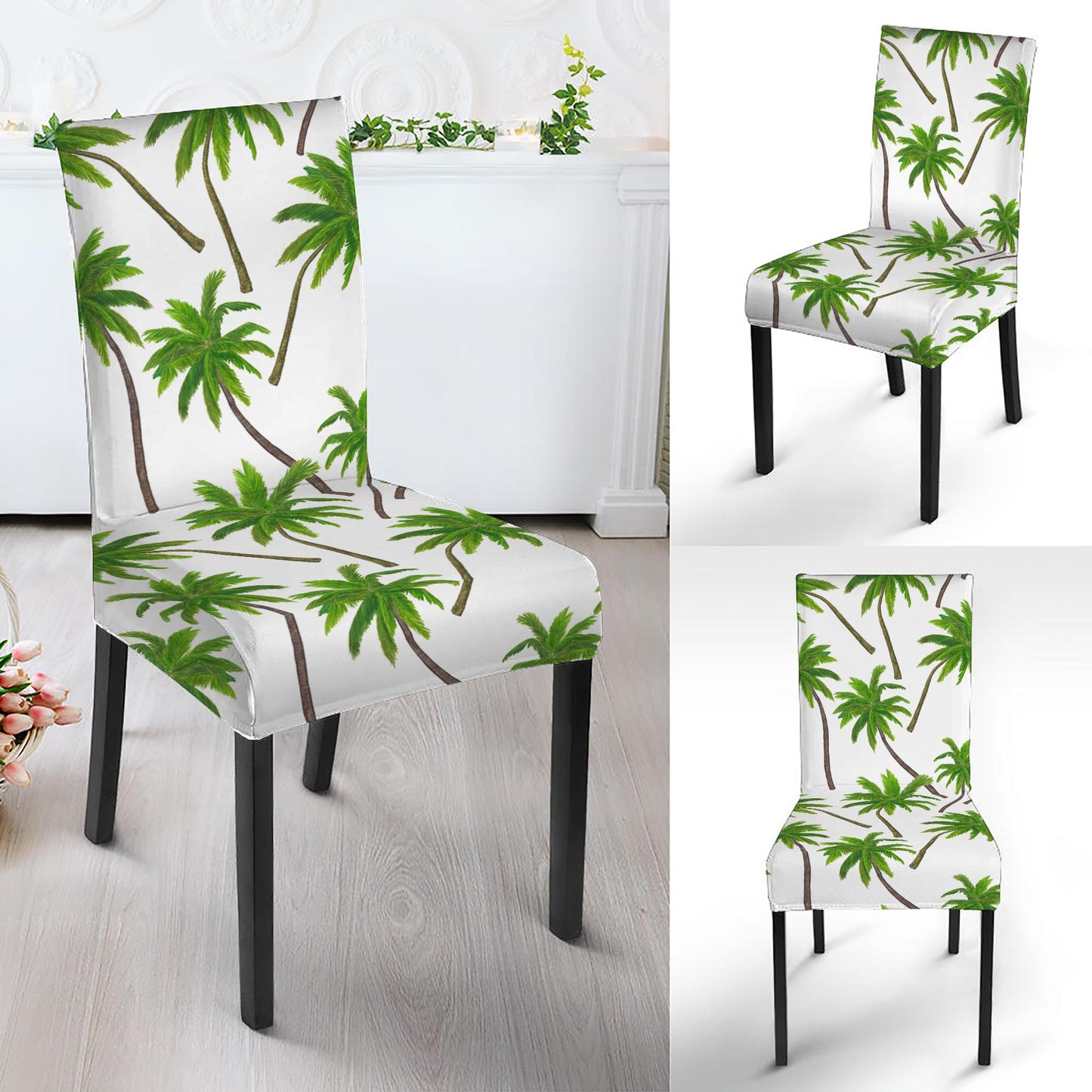Palm Tree Pattern Print Dining Chair Slipcover