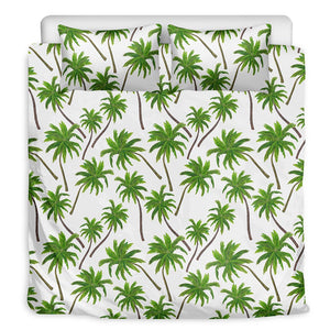 Palm Tree Pattern Print Duvet Cover Bedding Set