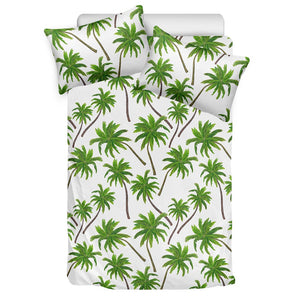 Palm Tree Pattern Print Duvet Cover Bedding Set