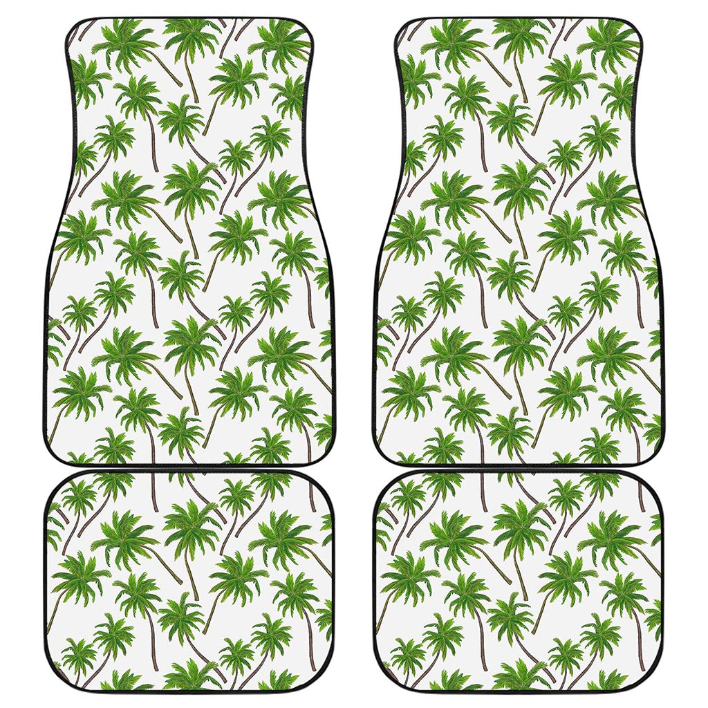 Palm Tree Pattern Print Front and Back Car Floor Mats