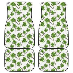 Palm Tree Pattern Print Front and Back Car Floor Mats