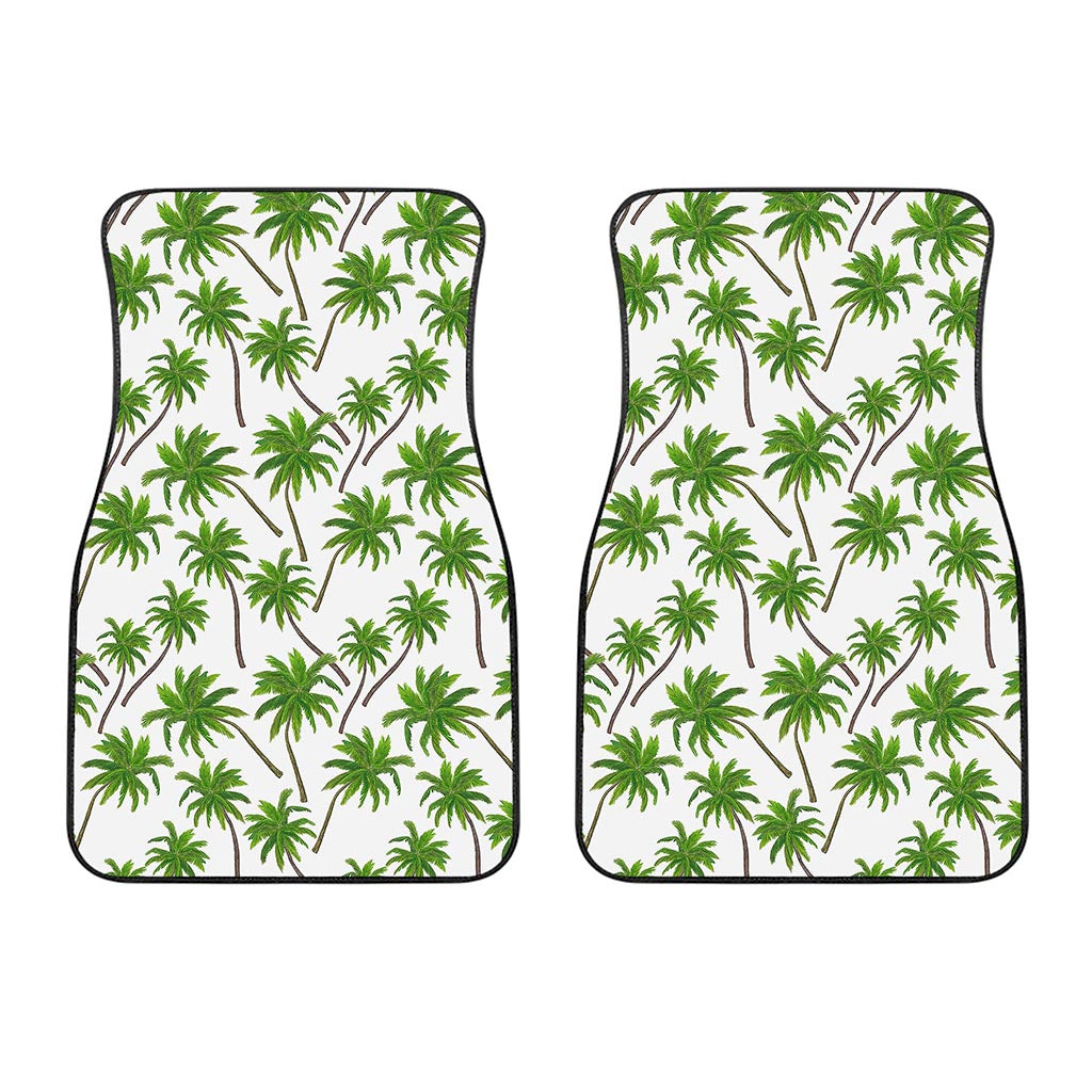 Palm Tree Pattern Print Front Car Floor Mats