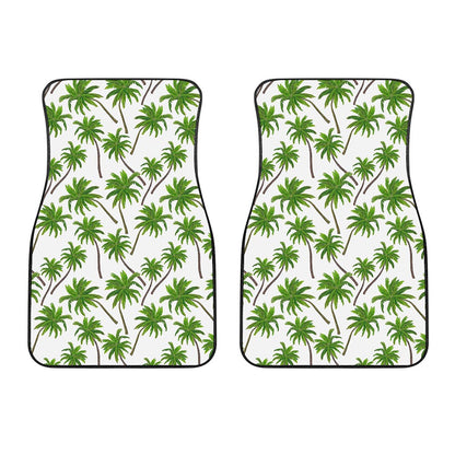 Palm Tree Pattern Print Front Car Floor Mats
