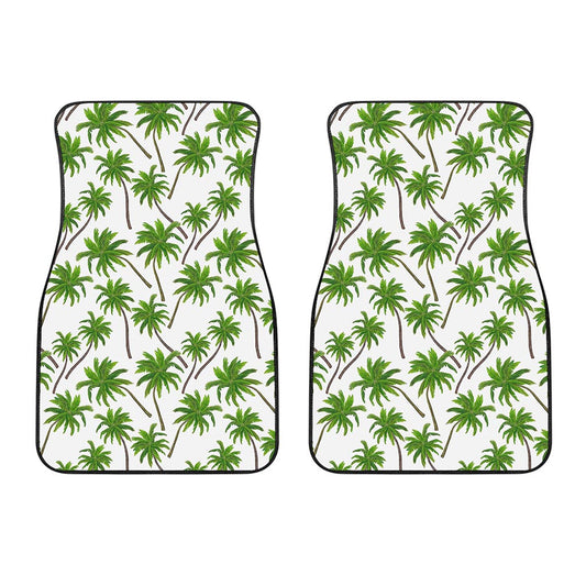 Palm Tree Pattern Print Front Car Floor Mats