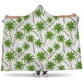 Palm Tree Pattern Print Hooded Blanket