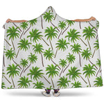 Palm Tree Pattern Print Hooded Blanket