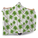 Palm Tree Pattern Print Hooded Blanket