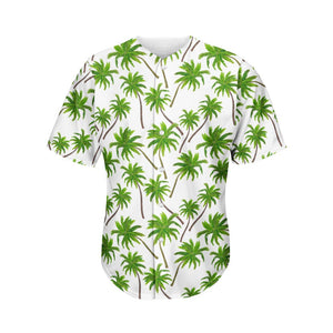 Palm Tree Pattern Print Men's Baseball Jersey