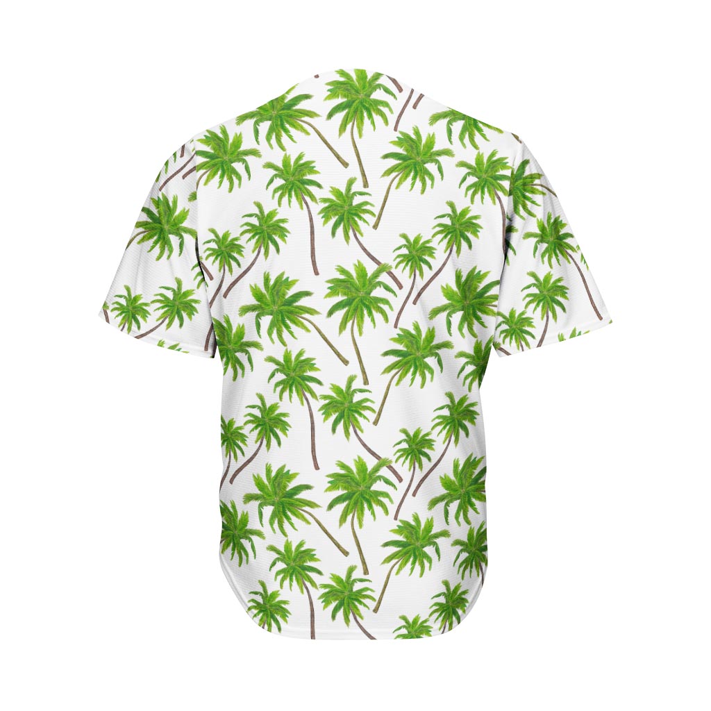 Palm Tree Pattern Print Men's Baseball Jersey