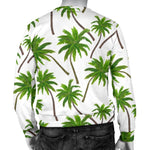 Palm Tree Pattern Print Men's Crewneck Sweatshirt GearFrost