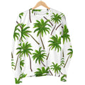 Palm Tree Pattern Print Men's Crewneck Sweatshirt