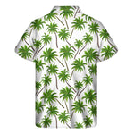 Palm Tree Pattern Print Men's Short Sleeve Shirt