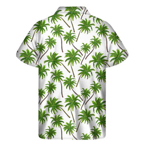 Palm Tree Pattern Print Men's Short Sleeve Shirt