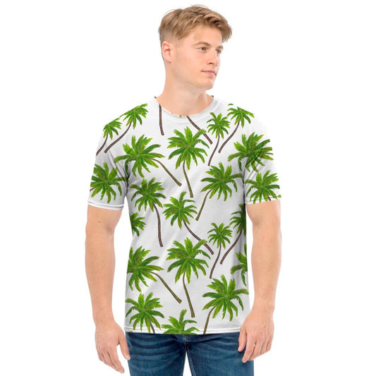 Palm Tree Pattern Print Men's T-Shirt