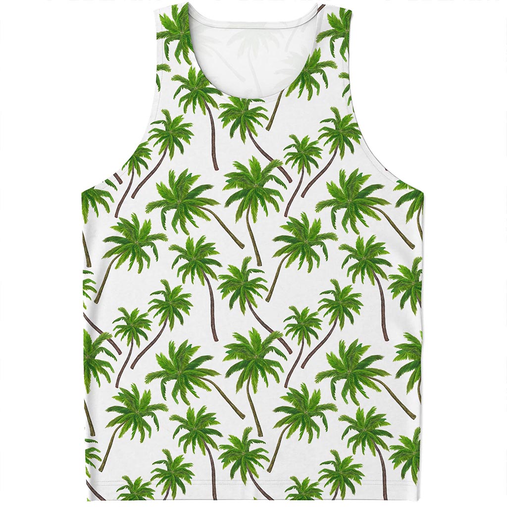 Palm Tree Pattern Print Men's Tank Top