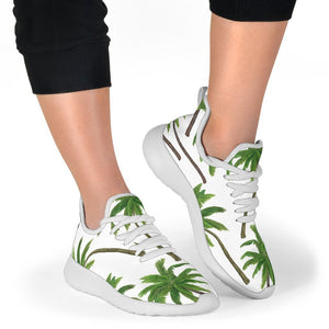 Palm Tree Pattern Print Mesh Knit Shoes GearFrost