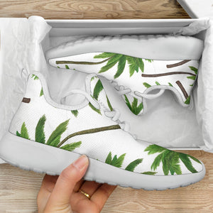 Palm Tree Pattern Print Mesh Knit Shoes GearFrost