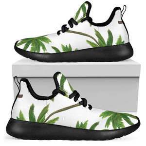 Palm Tree Pattern Print Mesh Knit Shoes GearFrost