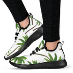 Palm Tree Pattern Print Mesh Knit Shoes GearFrost