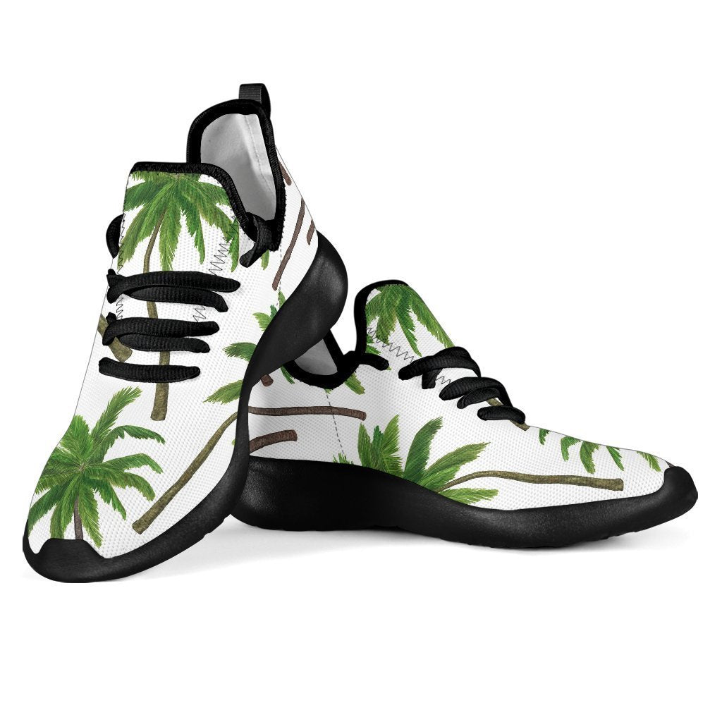 Palm Tree Pattern Print Mesh Knit Shoes GearFrost