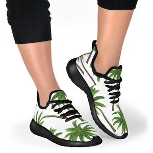 Palm Tree Pattern Print Mesh Knit Shoes GearFrost