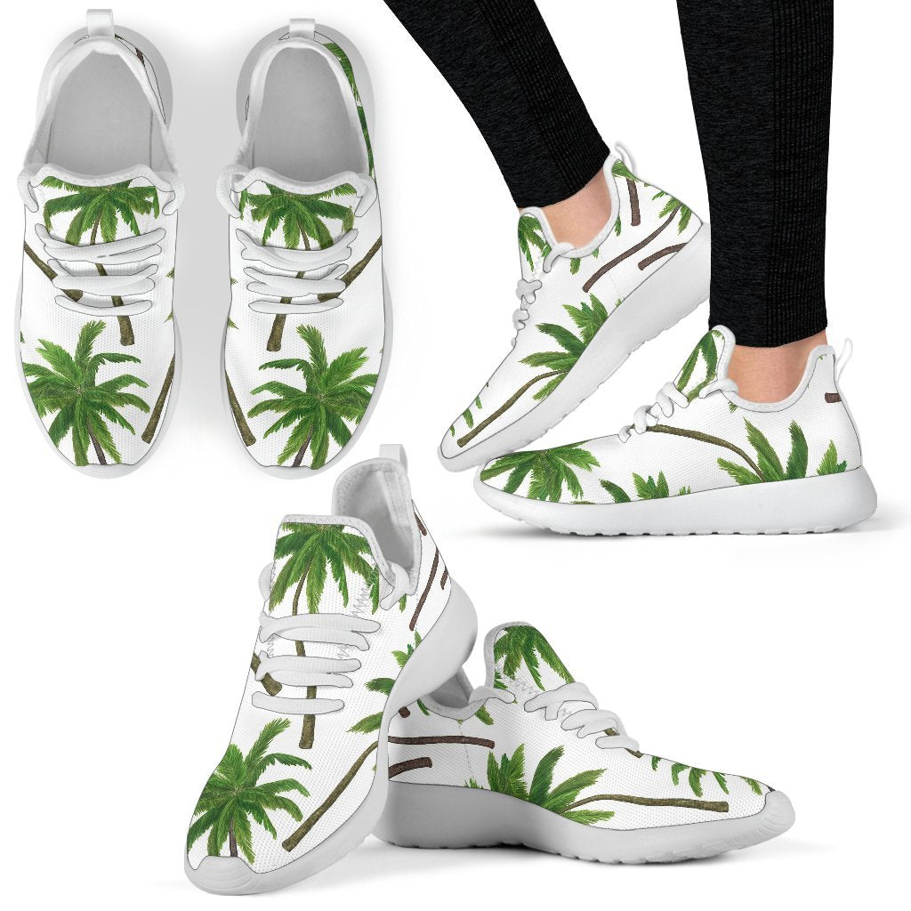 Palm Tree Pattern Print Mesh Knit Shoes GearFrost