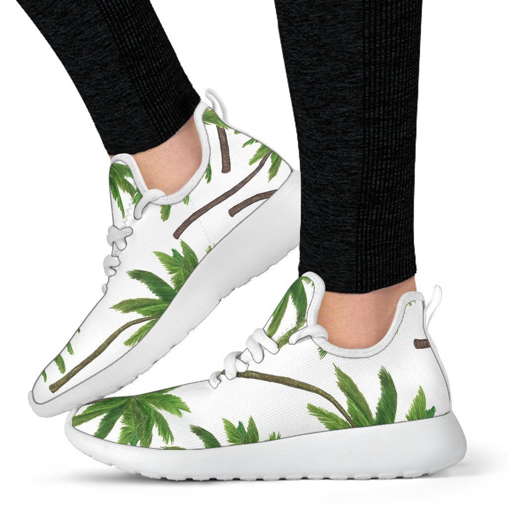 Palm Tree Pattern Print Mesh Knit Shoes GearFrost