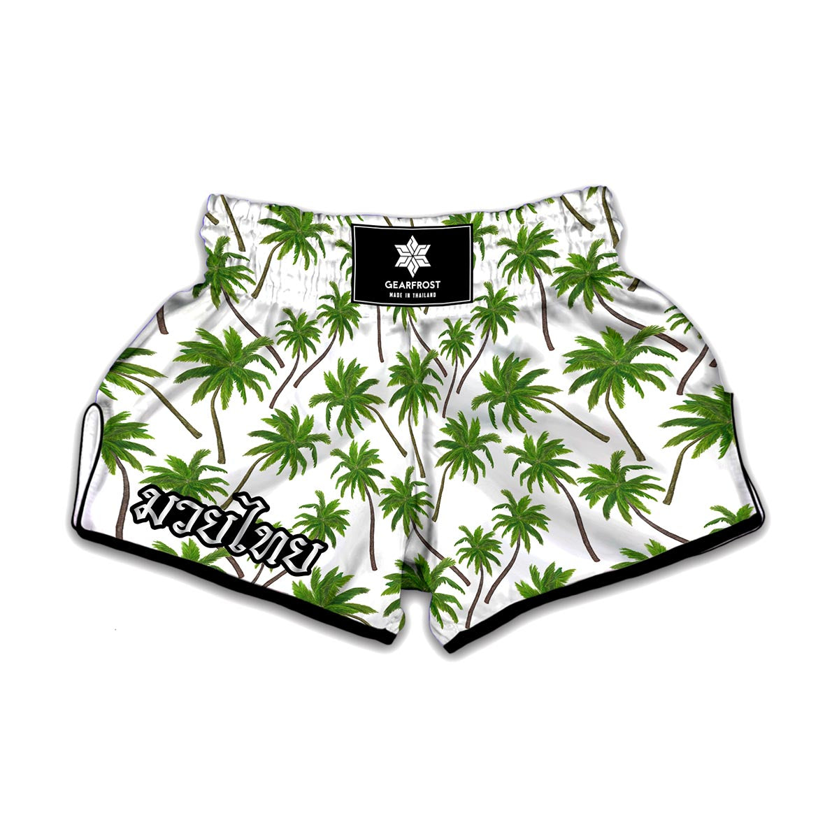 Palm Tree Pattern Print Muay Thai Boxing Shorts