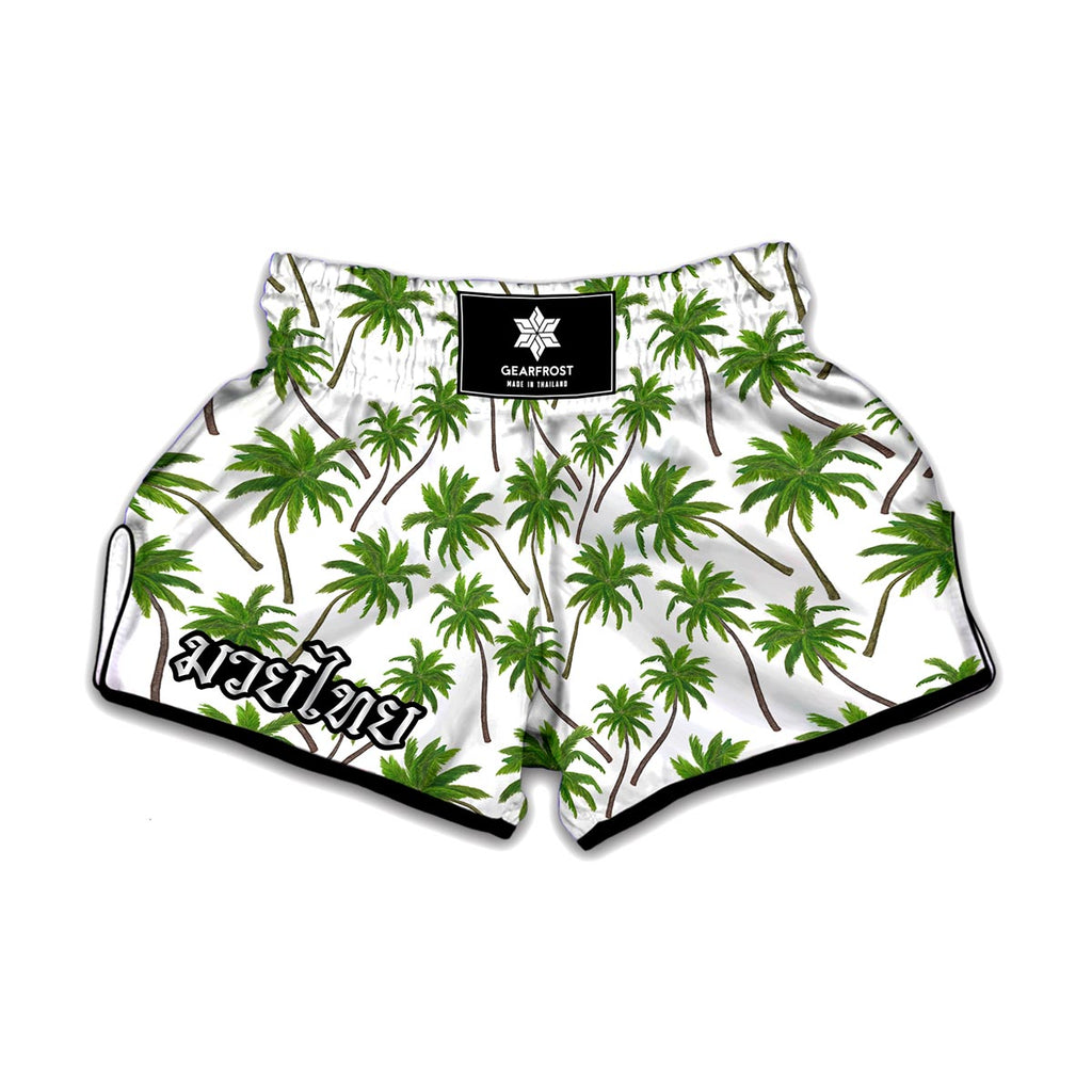 Palm Tree Pattern Print Muay Thai Boxing Shorts