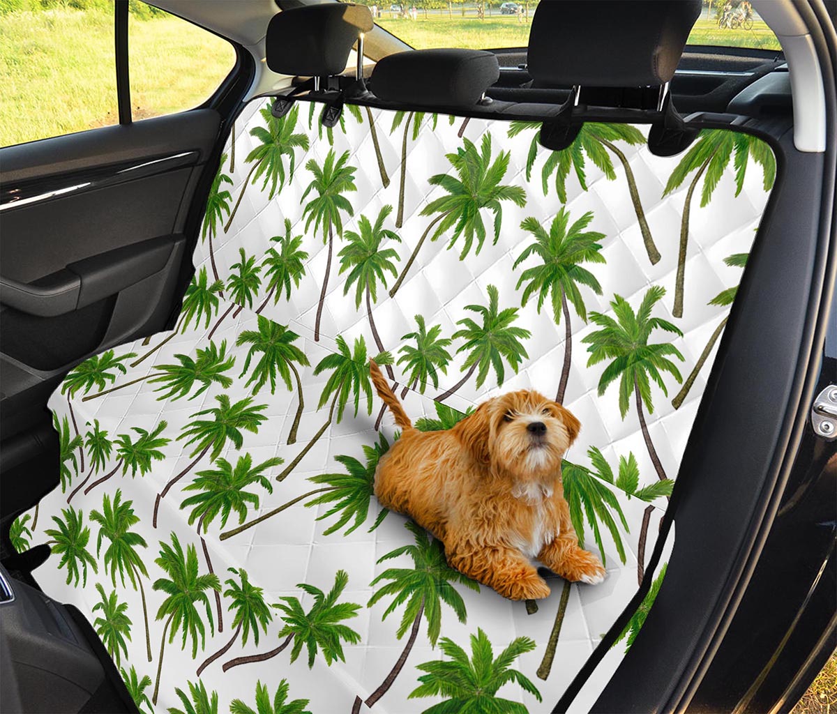 Palm Tree Pattern Print Pet Car Back Seat Cover