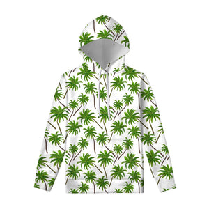 Palm Tree Pattern Print Pullover Hoodie