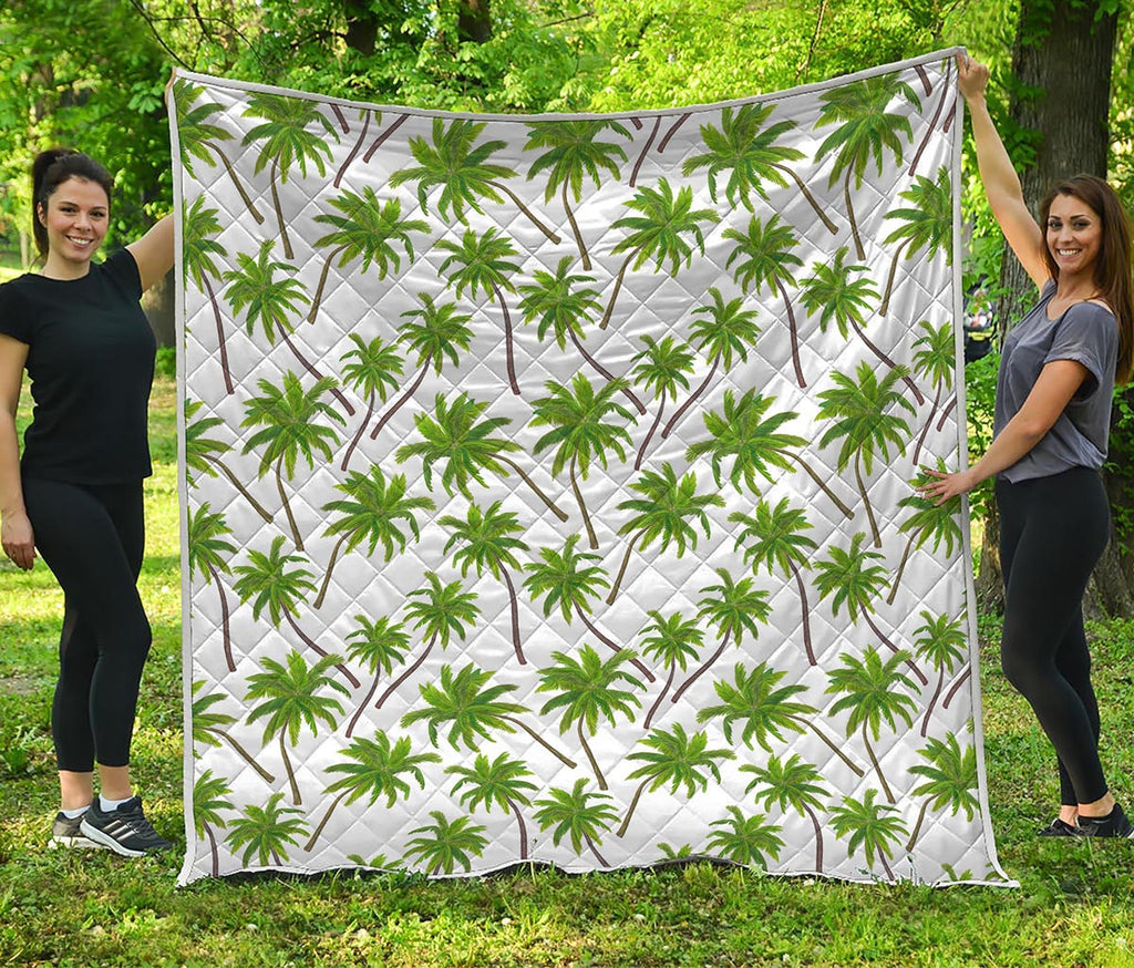 Palm Tree Pattern Print Quilt