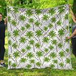 Palm Tree Pattern Print Quilt